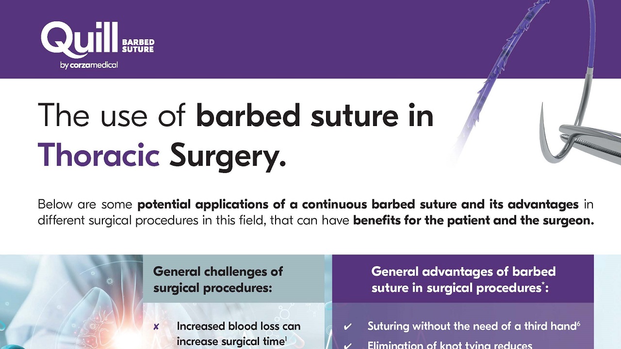 The Use Of Barbed Suture In Thoracic Surgery Corza Medical UK