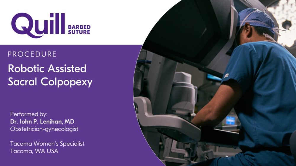 Robotic Assisted Sacral Colpopexy By Dr John Lenihan Corza Medical